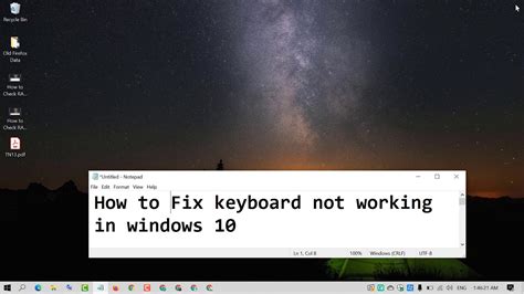How To Fix Keyboard Not Working Problem In Windows 10 Youtube