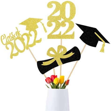 Buy Graduation Party Centerpieces For Tables 2022 Gold Graduation