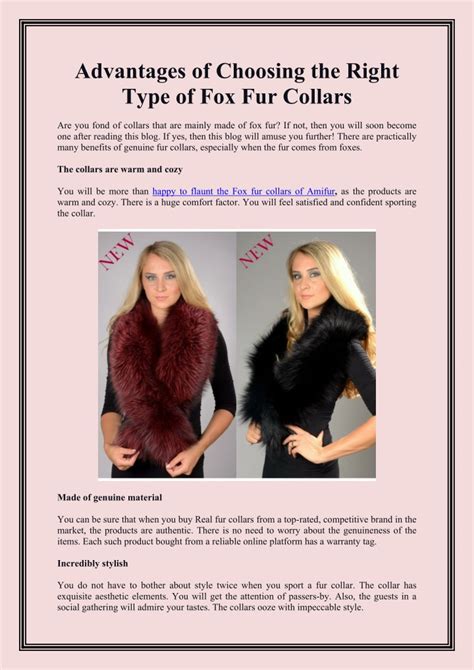 Ppt Advantages Of Choosing The Right Type Of Fox Fur Collars