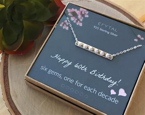 Most eighty year old woman probably already have everything they could want or need so a donation to their favourite charity would be a great gift. 60th Birthday Gifts for Women 925 Sterling Silver Six CZ ...