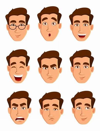 Expressions Face Emotions Male Expresiones Cartoon Different