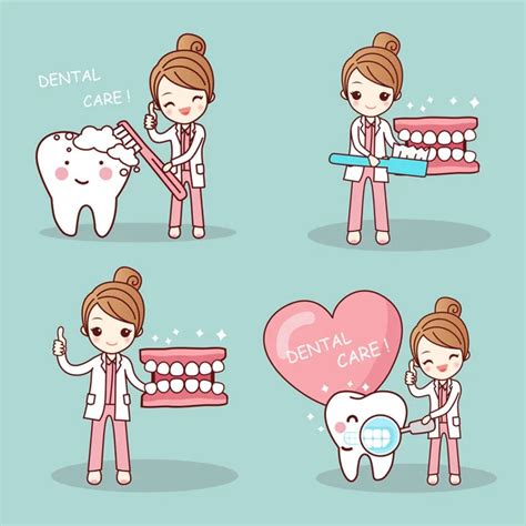 cute cartoon dentist brush tooth — stock vector © etoileark 96657328