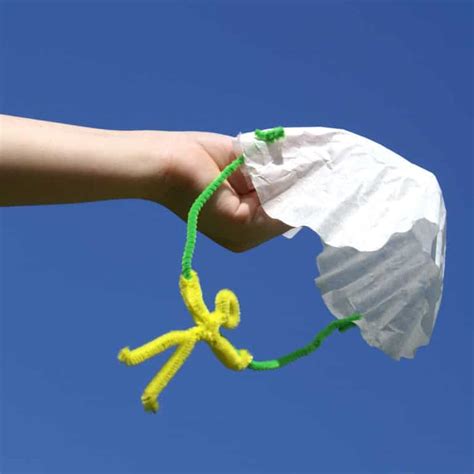 Make An Easy Parachute Person Toy With Coffee Filters Stlmotherhood