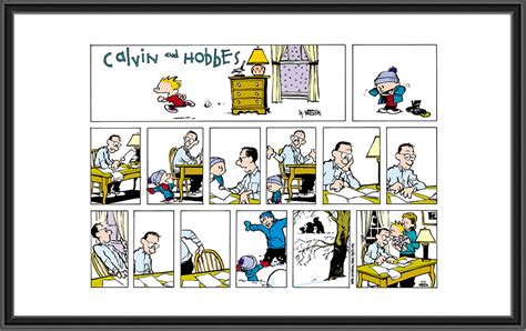 Calvin And Hobbes Building A Snowman With Dad Jan 14 1990 Comic