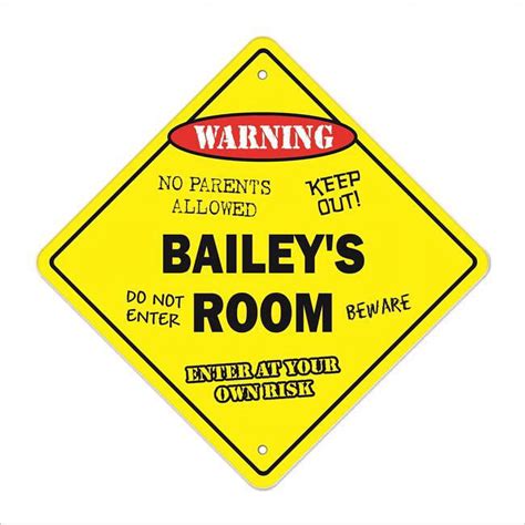 Signmission X Baileys Room 12 X 12 In Baileys Room Crossing Zone Xing Sign