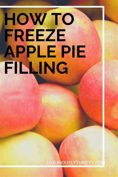 How To Freeze Apple Pie Filling Freezing Apples Apple Recipes To Freeze Apple Pie