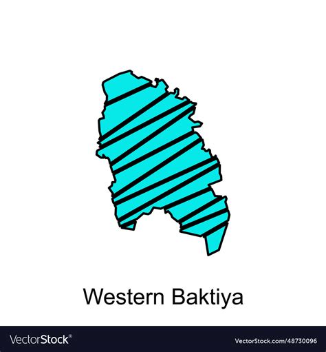 Map Of Western Baktiya City Design Template Vector Image