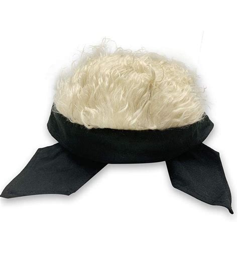 Flair Hair Visor Sun Cap Wig Peaked Novelty Baseball Hat With Spiked