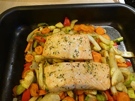 Lachs im Gemüsebett von Matschmichel