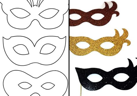 Moldes De Máscara De Carnaval 120 Artesanato Para Fantasias