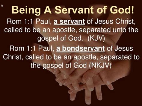 Being A Servant Of God