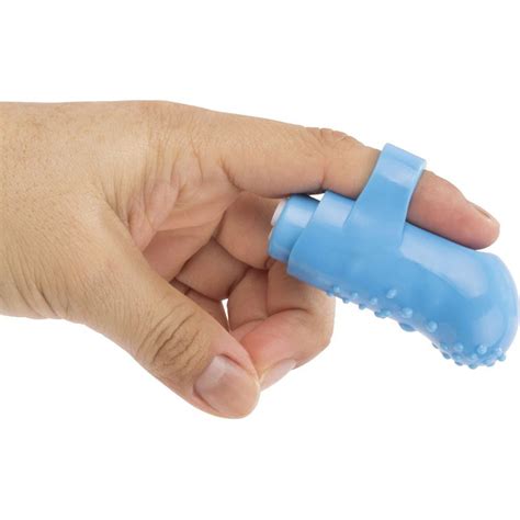 Screaming O Charged Fingo Rechargeable Finger Vibrator With Nubs Blissful Blue