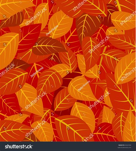 Red Autumn Leaves Stock Vector Illustration 4524184 Shutterstock