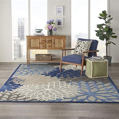 8' x 10' area rugs. Amazon.com: Nourison Aloha Indoor/Outdoor Floral Blue ...