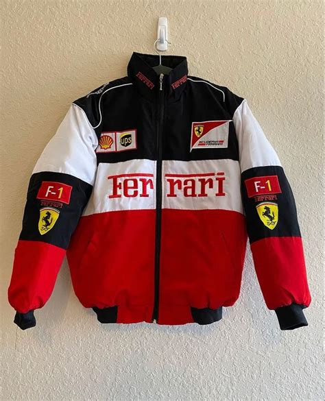 Ferrari Jacket Multicolour Vintage Racing Jacket Vintage Jacket