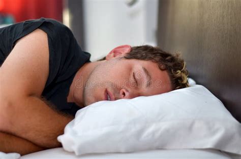 Handsome Young Man Sleeping Stock Photo Image Of Adult Person 31274502