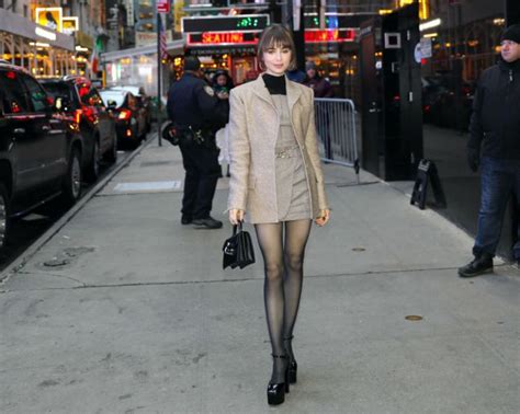 Lily Collins Wore Four French Girl Outfits In New York See Photos
