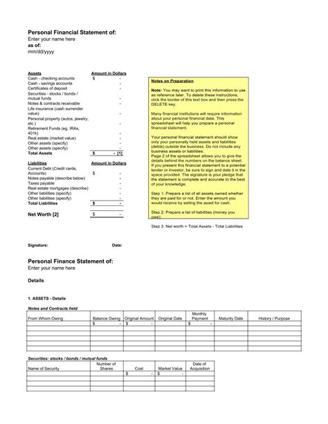 Insurance policies described, quoted, shown, and illustrated throughout this website are not an offer for the sale of any particular insurance policy or product, only an invitation for application for insurance coverage. Simple Personal Financial Statement - PDF, Google Sheet, EXCEL Format | e-database.org