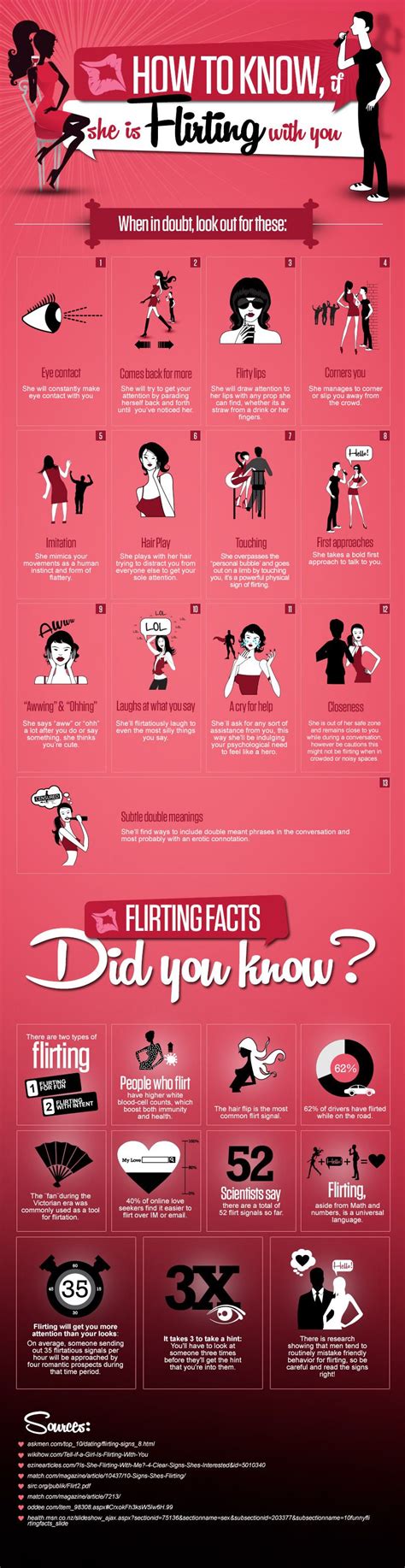 How To Know If She Is Flirting With You Infographics Flirting Quotes