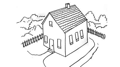 How To Draw A House In Top View Step By Step For Kids Youtube