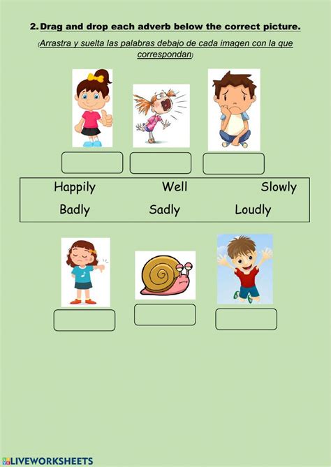 Choose the best adverb of manner that will complete the sentence. Adverbs of manner exercise