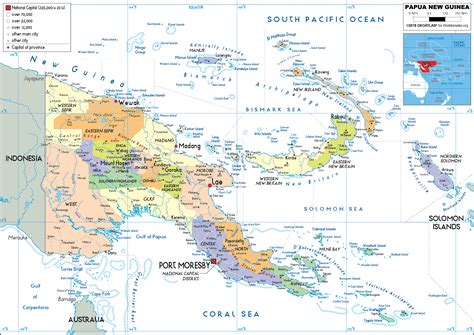 Papua New Guinea Political Map