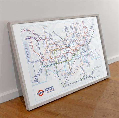 London Underground Tube Map Poster Print Wall Art High Etsy London