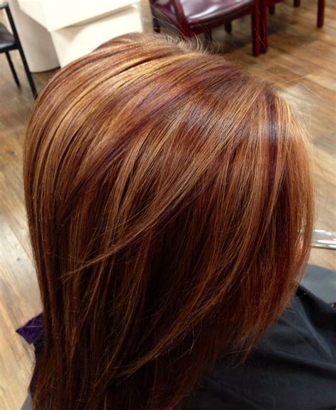 Blonde streaks and light brown hair go hand in hand. Auburn with Carmel highlights! Fall | My Work | Pinterest ...