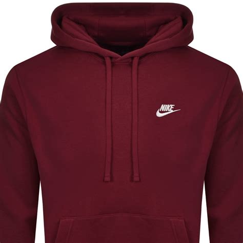 Nike Club Hoodie Burgundy Mainline Menswear