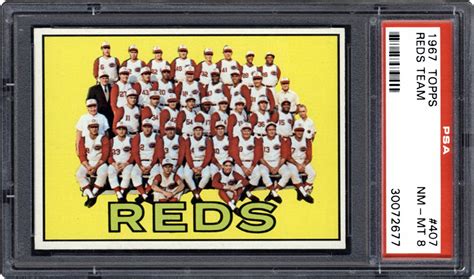 1967 Topps Reds Team Psa Cardfacts
