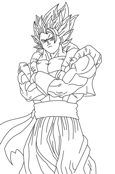 Dragon Ball Z Gogeta Coloring Pages Coloring Pages Ideas