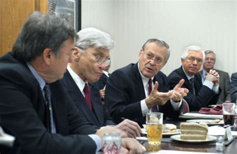 Secretary Of Defense Rumsfeld Responds To A Question From Congressman