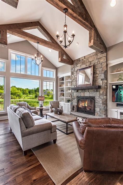 That is why if you are looking for some fresh. Exposed beams in living room, vaulted ceiling | Family ...