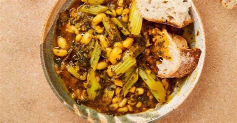 Meera Sodhas Vegan Recipe For Celery Saffron And White Bean Stew Newsbreak In 2023 Bean