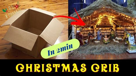 How To Make Christmas Crib In Just 2mins With Waste Cardboard