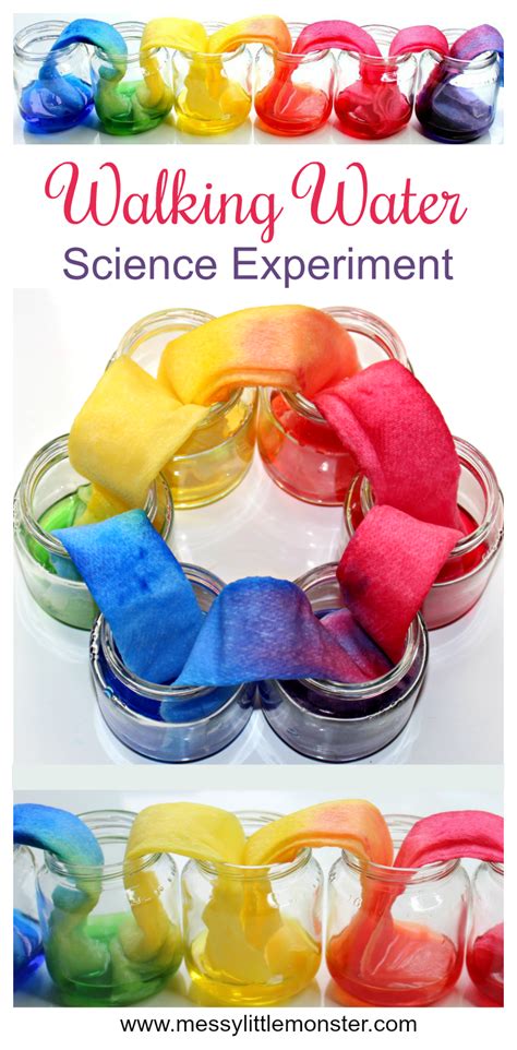 Rainbow Walking Water Science Experiment For Kids An Easy Science