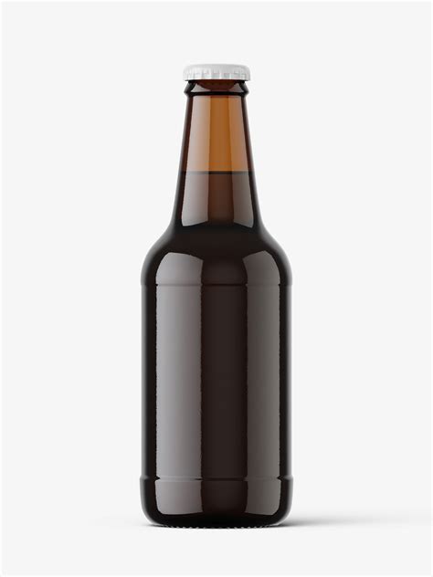 Dark Beer Bottle Mockup 330 Ml Smarty Mockups