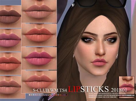 The Sims Resource Lipstick 201801 By S Club Sims 4 Downloads