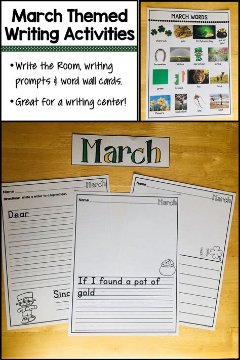 March Writing Prompts And Writing Activities Writing Activities