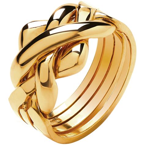 9ct Yellow Gold 4 Piece Puzzle Ring Lifestyle Living Outlet