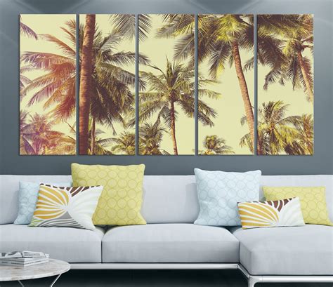 Extra Large Palm Tree Wall Art Print Tropical Canvas Wall Etsy