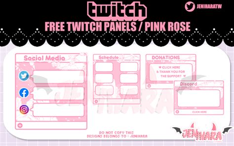 Free Twitch Panels Pink Rose Jenihara S Ko Fi Shop Ko Fi Where Creators Get Support From