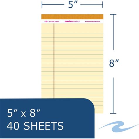 Roaring Spring Enviroshades Recycled Mini Legal Pads Pack X Sheets Assorted Colors