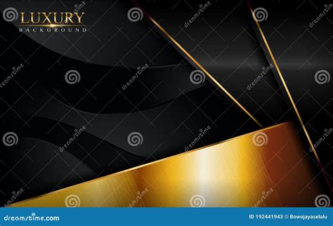 Luxury Dark Background With Golden Lines Composition Graphic Design