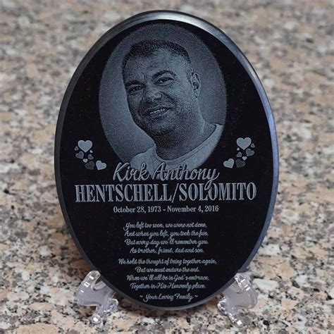Memorial Photo Plaque Engraved Photograph Laser Engraved Etsy
