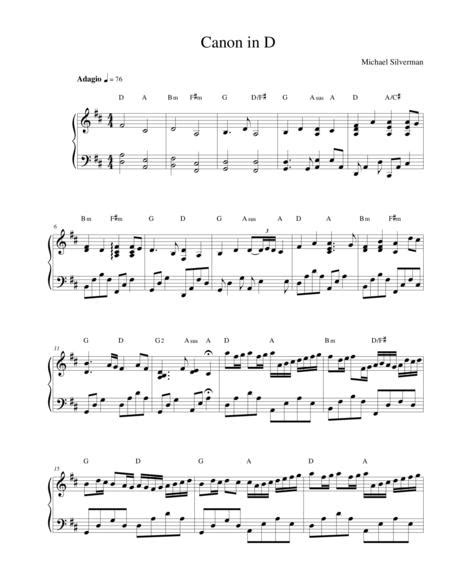 Canon in d easy piano solo arranged in the original key by jennifer eklund. Canon In D Major Piano Sheet Music PDF Download ...