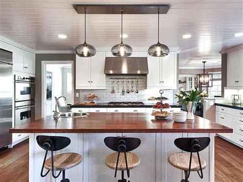Pendant Lighting Over Kitchen Island Dazzling Lights Above A White