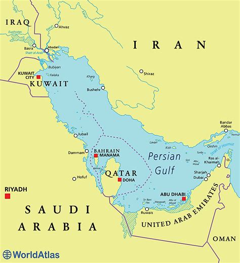 Persian Gulf Location On World Map