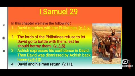 I Samuel 29 English Bible Study Youtube