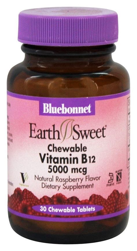 Bluebonnet Nutrition Earth Sweet Chewable Vitamin B12 Natural